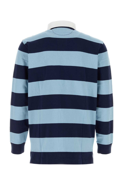 Хлопковая рубашка-поло с вышивкой, розового цвета, POLO RALPH LAUREN (710717116)