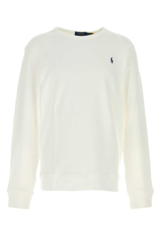 Белая хлопковая толстовка POLO RALPH LAUREN (710A12485)