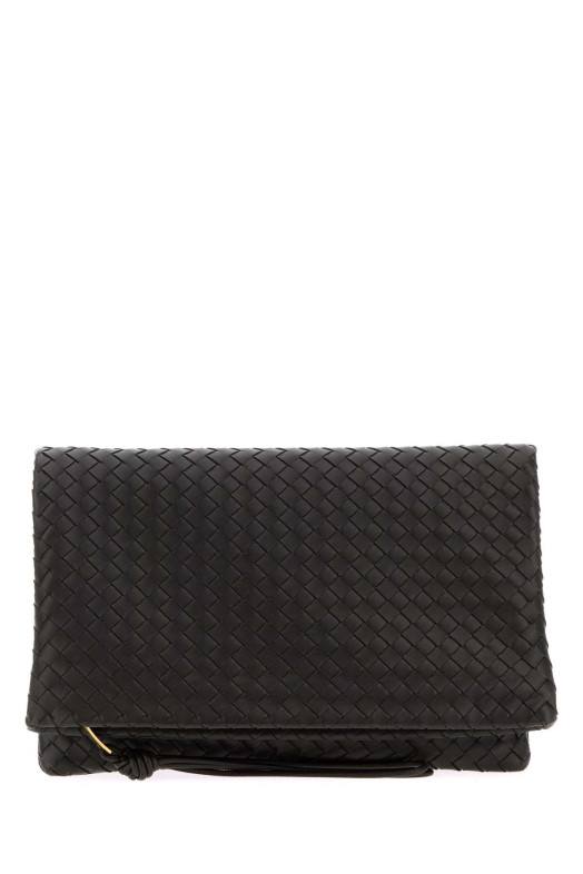 Dark brown leather Giornale clutch BOTTEGA VENETA (867345V0HW0)