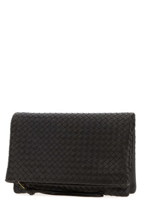 Dark brown leather Giornale clutch BOTTEGA VENETA (867345V0HW0)