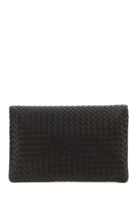 Dark brown leather Giornale clutch BOTTEGA VENETA (867345V0HW0)