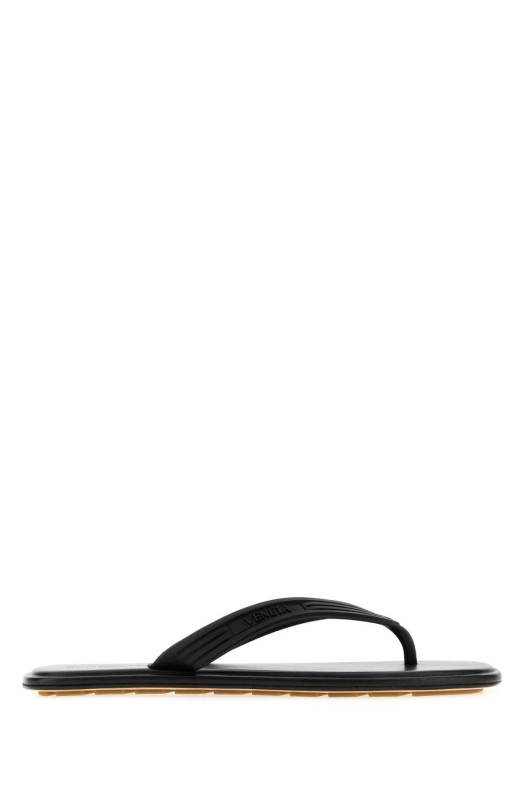 Black rubber Sampieri thong slippers Black BOTTEGA VENETA (867559V00P5)