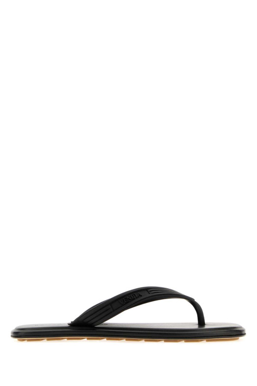 Black rubber Sampieri thong slippers Black BOTTEGA VENETA (867821V00P5)