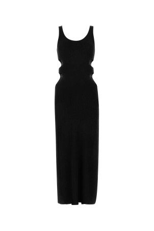 Black silk blend long-cut dress CHLOE (CHC23UMR07610)
