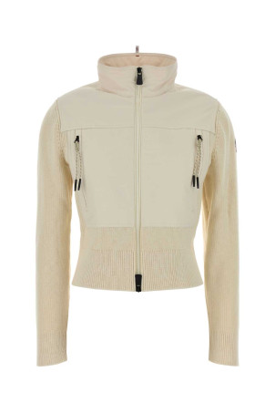Бавовняна куртка кремового кольору MONCLER GRENOBLE (L10989B00004M9113)