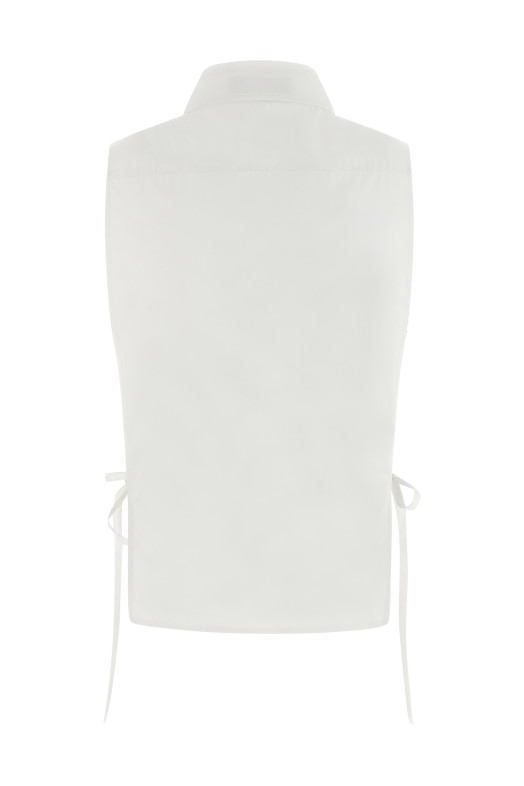 Рубашка-жилет, белая MIU MIU MK2024SOOO19SEF0009