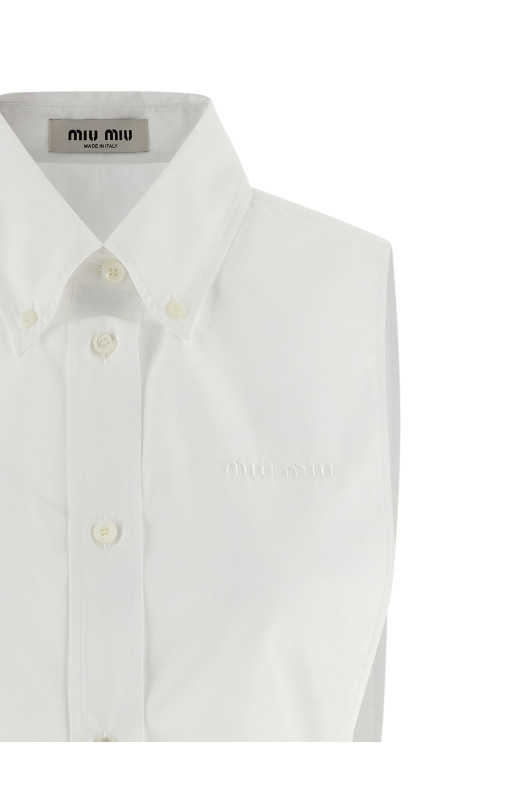 Рубашка-жилет, белая MIU MIU MK2024SOOO19SEF0009