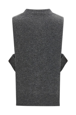 Кардиган-жилет сірого кольору MIU MIU MMV380SOOO19RLF0480