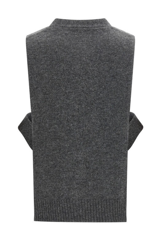 Кардиган-жилет, серый MIU MIU MMV380SOOO19RLF0480