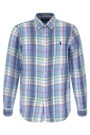 Рубашка с пуговицами СИНЯЯ POLO RALPH LAUREN 710B16705002