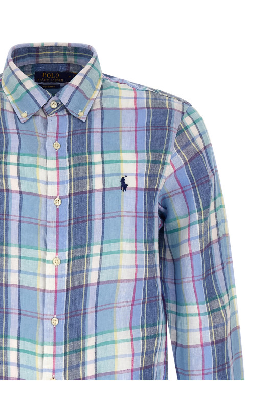 Рубашка с пуговицами СИНЯЯ POLO RALPH LAUREN 710B16705002