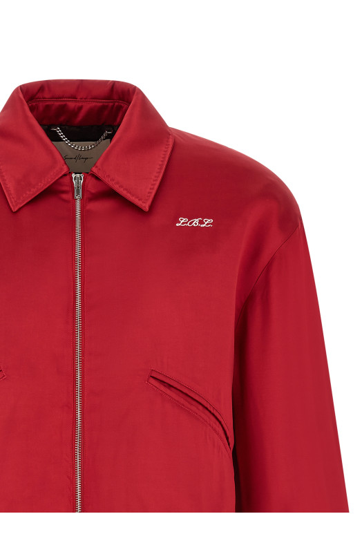 Бомбер «Aces Satin Club», красный 24001