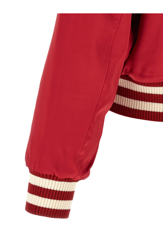 Бомбер «Aces Satin Club», красный 24001