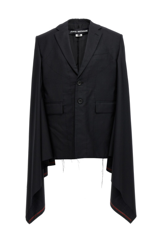 Шерстяной плащ Seymo Черный JUNYA WATANABE (JKJ0030511)