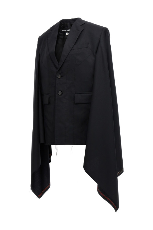 Шерстяной плащ Seymo Черный JUNYA WATANABE (JKJ0030511)