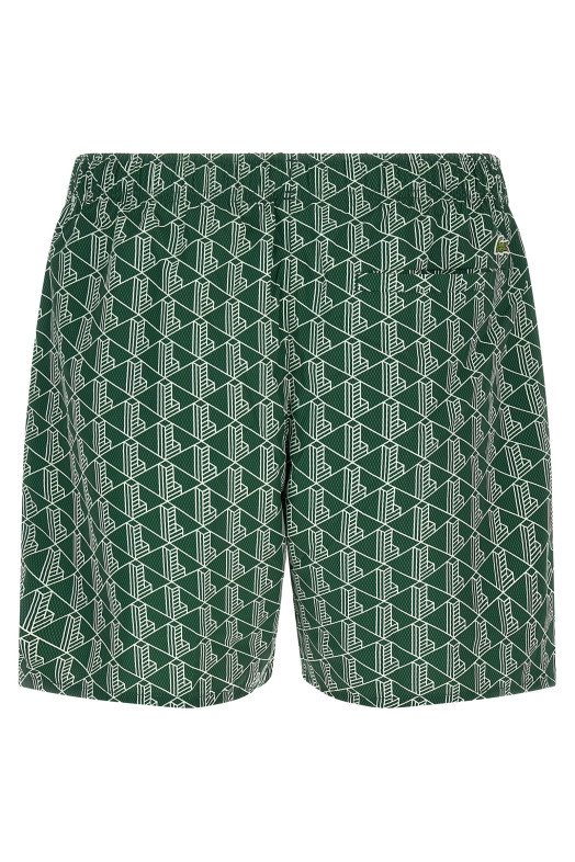 Купальник с монограммой, зеленый LACOSTE MH9086D1R