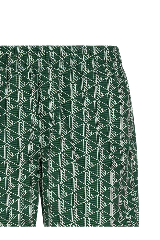 Купальник с монограммой, зеленый LACOSTE MH9086D1R