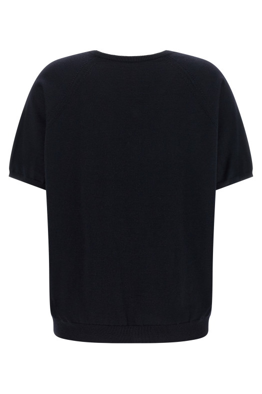 Свитер с логотипом в технике интарсия, синий MIU MIU MML04VSOOO16WJF0H9Q