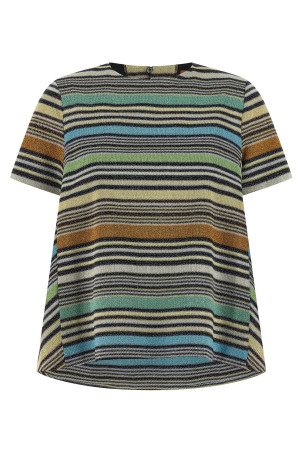 Футболка з ламе-смужками, різнокольорова MISSONI DS26SK1HBR0158S72Q7