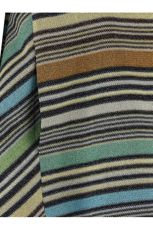 Футболка с полосками из ламе, разноцветная MISSONI DS26SK1HBR0158S72Q7