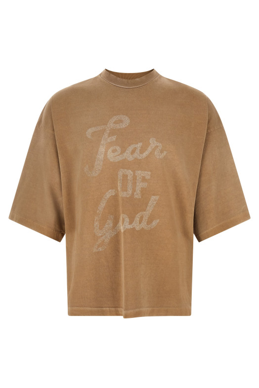 Футболка «Fear of God, 9» бежевого цвета FG9M109964HWJDUNEPEARL