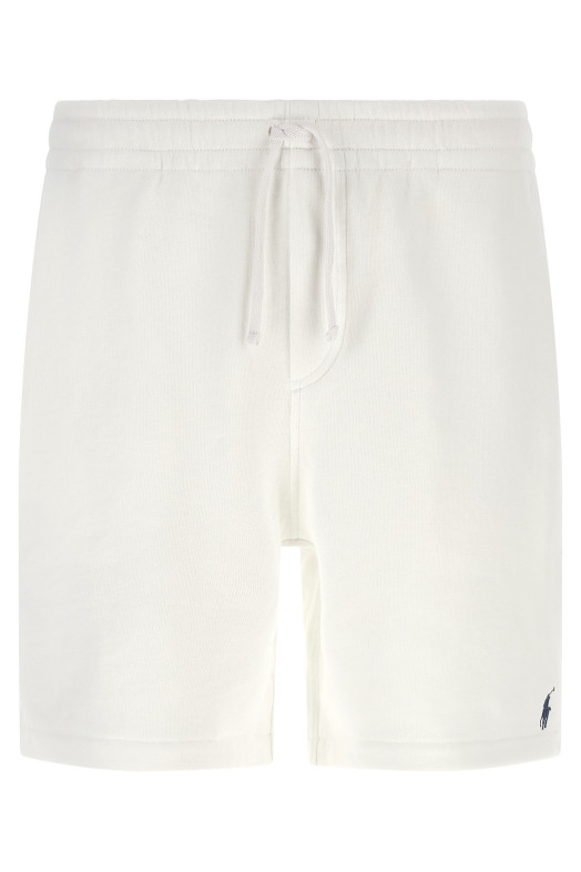 Cotton terry bermuda shorts White