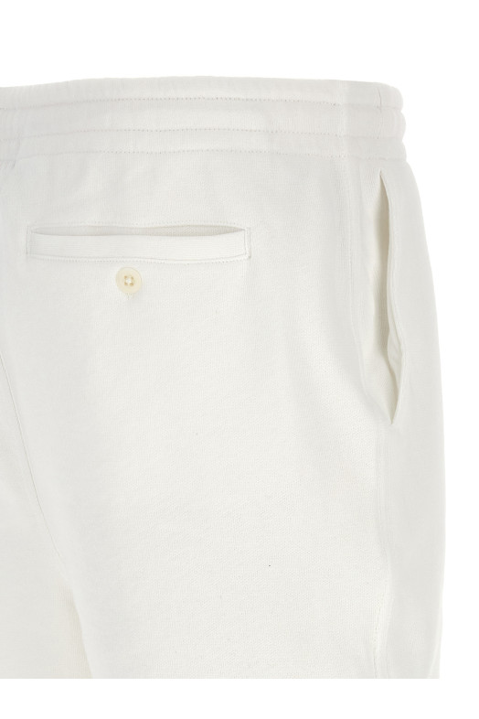Cotton terry bermuda shorts White