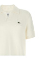 Поло из трикотажа букле, белого цвета LACOSTE AH061870V