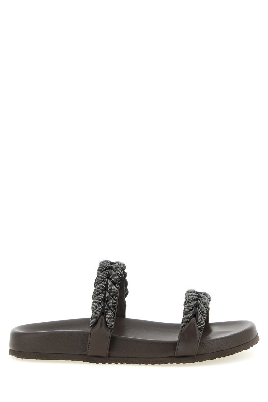 'Precious Braided Straps' sandals Brown