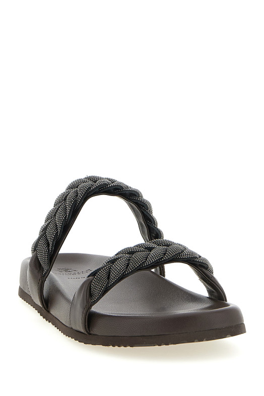 'Precious Braided Straps' sandals Brown