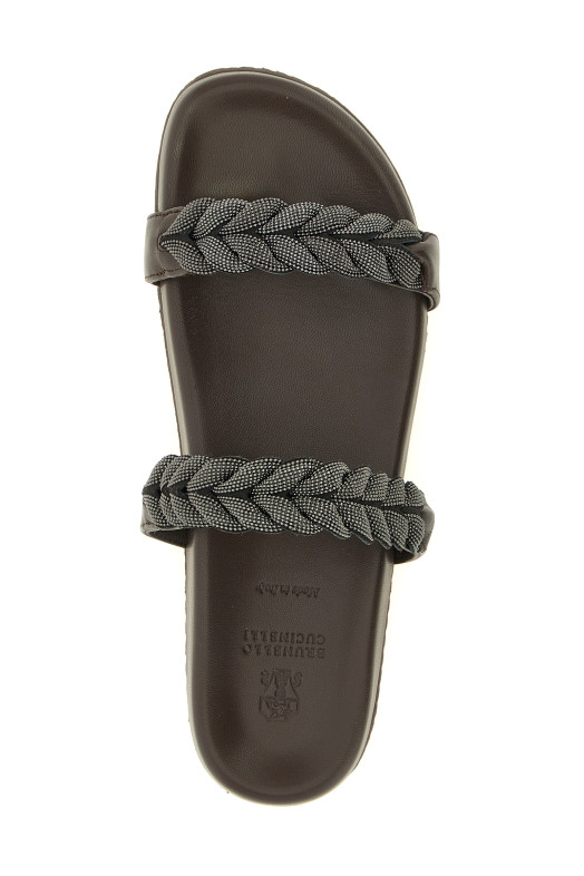 'Precious Braided Straps' sandals Brown