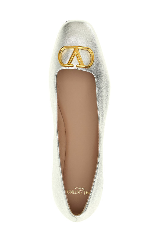 Valenitno Garavani «VLogo Signature» балетки, серебристые W0S0PI8YFLS13