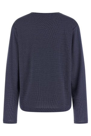 Футболка з жакардового джерсі, синя MIU MIU MJLA47SOOO19J4F0X32