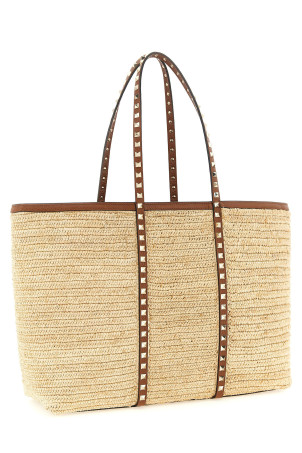 Велика сумка для покупок Valentino Garavani «Rockstud», бежева W2B0R04UEN43S