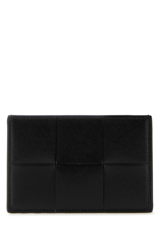 Black leather card holder BOTTEGA VENETA (748052VBWD3)