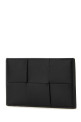Black leather card holder BOTTEGA VENETA (748052VBWD3)