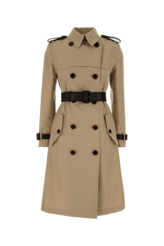 Beige gabardine trench coat BURBERRY (8126448)