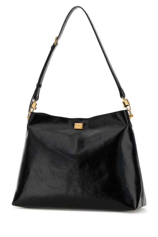 Black leather large Vittoria shopping bag Black DOLCE & GABBANA (BB7942AZ000)