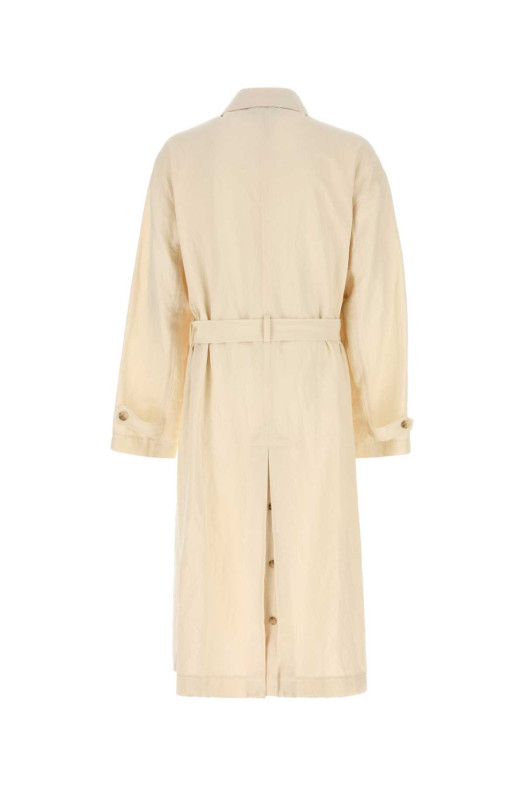 Sand cotton blend trench coat DOLCE & GABBANA (G058KTFUTDJ)