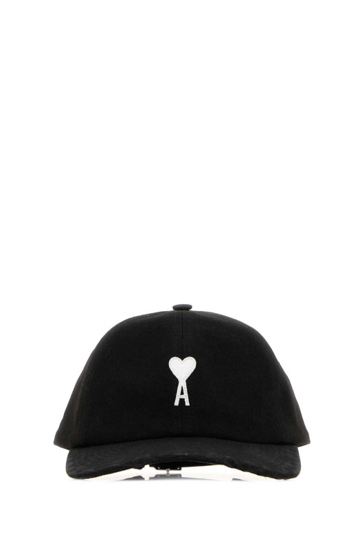 Черная хлопковая бейсболка AMI (UCP277AW0028) AMI PARIS