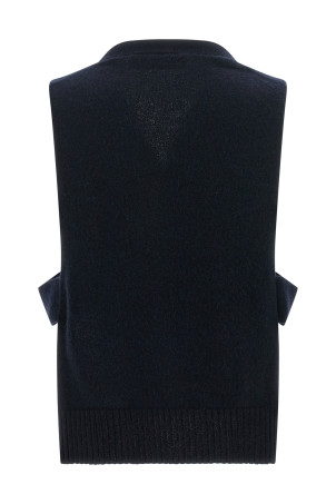 Кардиган-жилет синього кольору MIU MIU MMV380SOOO19RLF0008