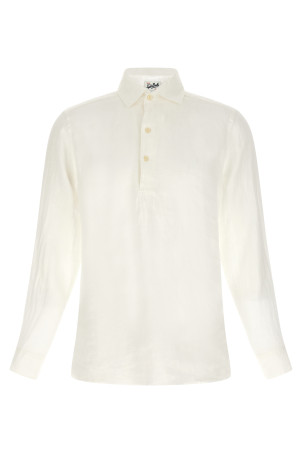 Поло «Raphael», белого цвета RAPHAELPOLOLONGLINEN01WHITE