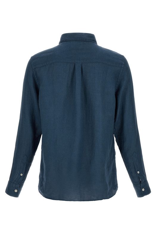 Поло «Raphael», синее RAPHAELPOLOLONGLINEN61BLUENAVY