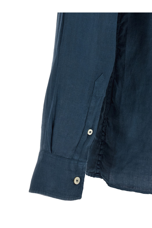 Поло «Raphael», синее RAPHAELPOLOLONGLINEN61BLUENAVY