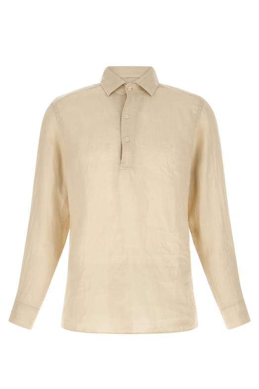 Поло «Raphael», бежевое RAPHAELPOLOLONGLINEN10HGRAIN