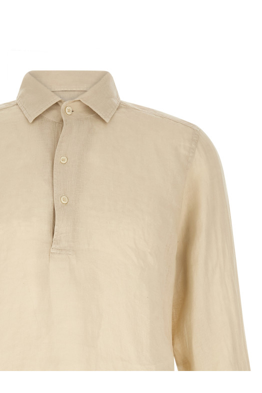 Поло «Raphael», бежевое RAPHAELPOLOLONGLINEN10HGRAIN