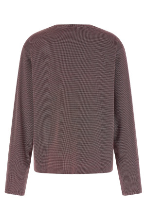 Футболка з жакардового джерсі, бордового кольору MIU MIU MJLA47SOOO19J4F0X97