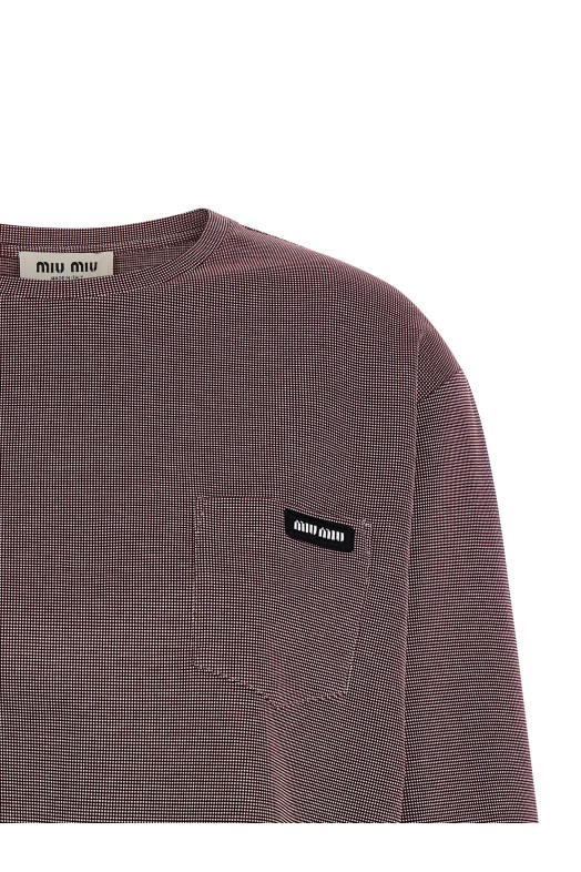 Jacquard jersey t-shirt Bordeaux