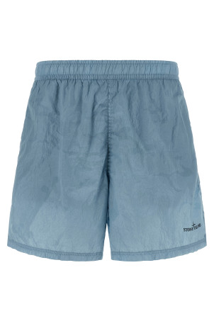 Logo print swim shorts BLUE