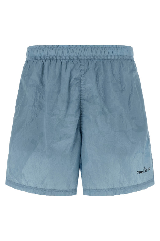 Logo print swim shorts BLUE